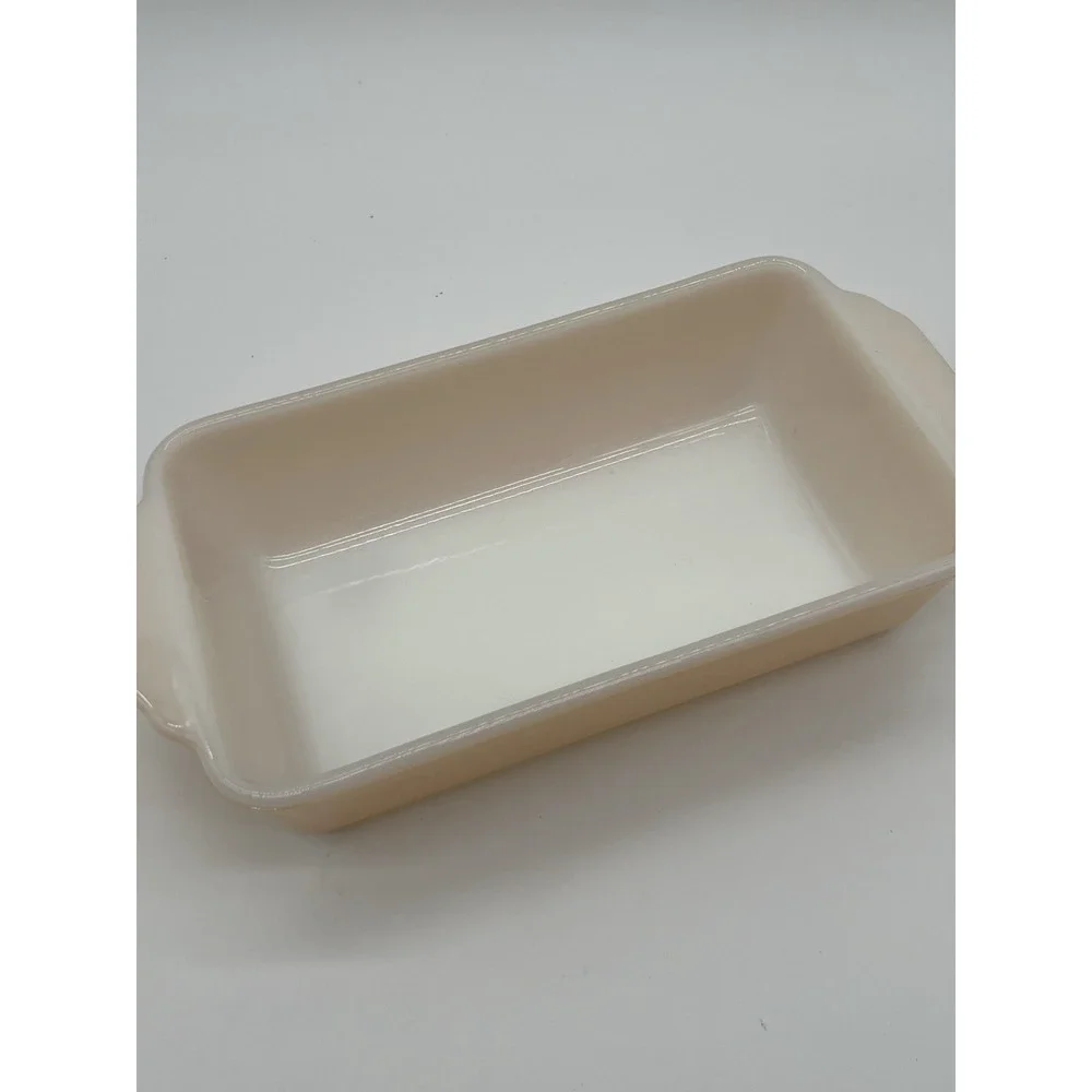 Vintage Fire King Loaf Pan 1 Qt Peach Luster‎ Milk Glass